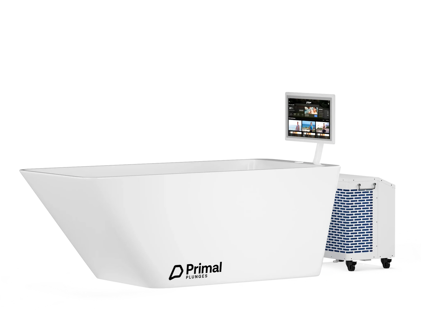 Whiteout Cold Plunge Tub with PrimalOS Smart Touchscreen