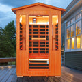 2-Person Outdoor Infrared Sauna | Fir and Red Cedar, 8 Panels