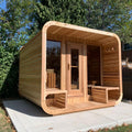 Canadian Timber CT Luna 4-Person Outdoor Cabin Sauna | Eastern White Cedar, 9 kW Electric Package