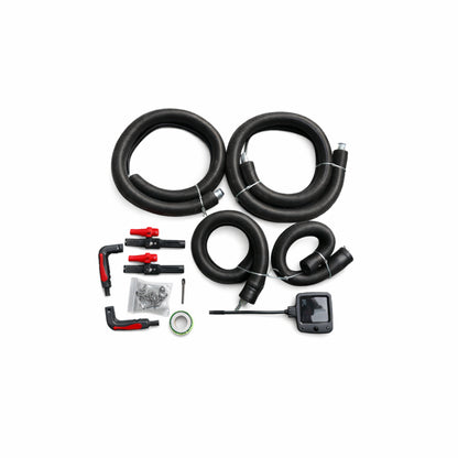 RevX inflatable barrel cold plunge bundle with separate WiFi chiller and X-Flow filtration