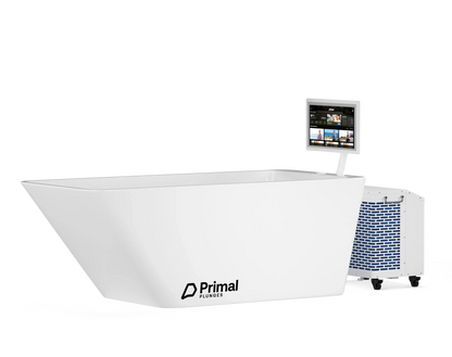 Whiteout Cold Plunge Tub with PrimalOS Smart Touchscreen