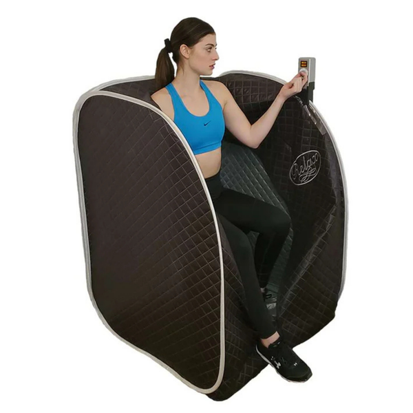 Relax Black Pro Portable Infrared Sauna | Reinforced Silver-Lined Tent