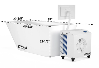 Whiteout Cold Plunge Tub with PrimalOS Smart Touchscreen