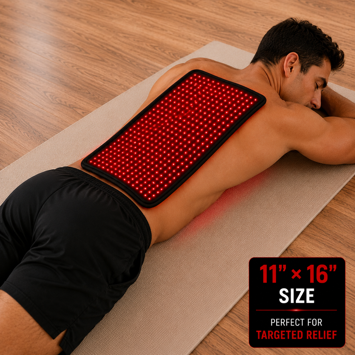 Medium Red Light Therapy Pad | 16" × 11" | 1,188 LEDs + 12V Car Adapter