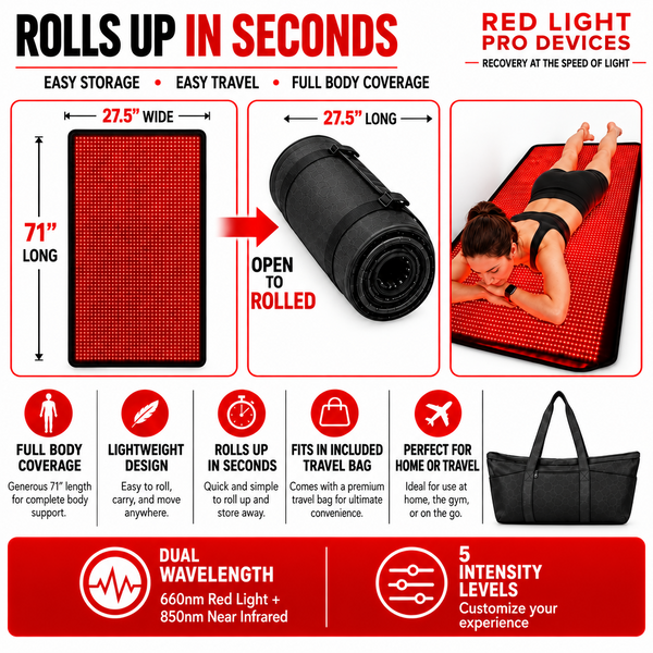 Red Light Therapy Blanket – Full Body Coverage | 660nm + 850nm Dual Wavelengths | 13,536 LEDs