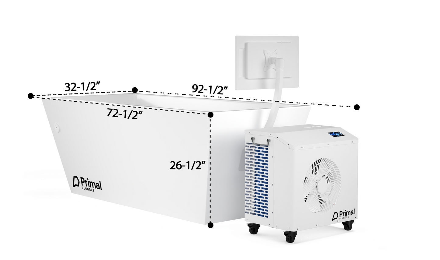 Blizzard Cold Plunge Tub with PrimalOS Smart Touchscreen