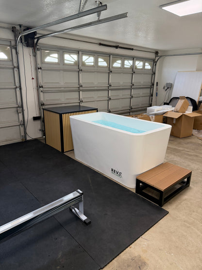 RevX X Tub Cold Plunge + 1.5HP LUX Chiller | 34" Deep, 110V