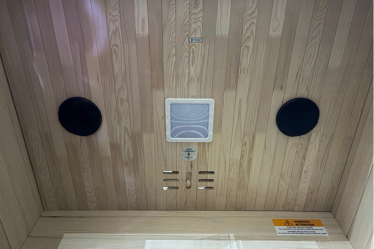 Blisspod Malmo | 2-Person Infrared Sauna with Red Light Panel, Canadian Hemlock