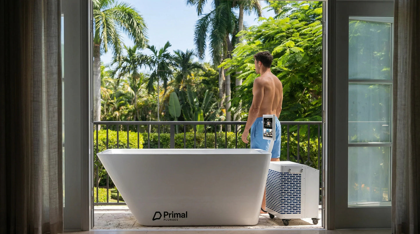 Whiteout Cold Plunge Tub with PrimalOS Smart Touchscreen