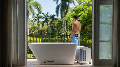 Whiteout Cold Plunge Tub with PrimalOS Smart Touchscreen