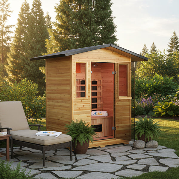Cal Saunas SOLARA-OUTDOOR | 3-Person Outdoor Infrared Sauna, 120V