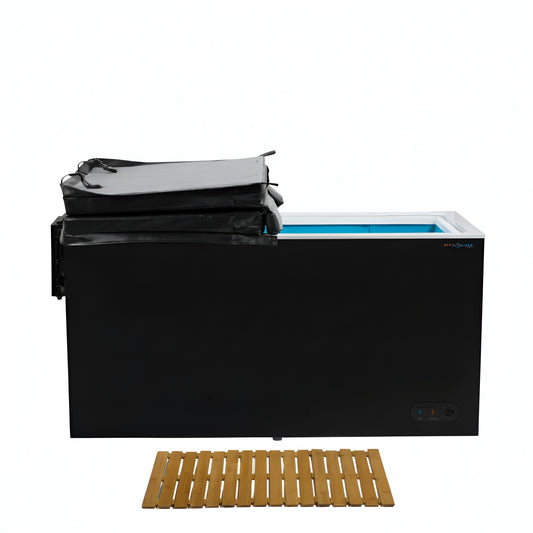 Fire Cold Plunge All-In-One residential cold plunge with hard lid and built-in chiller