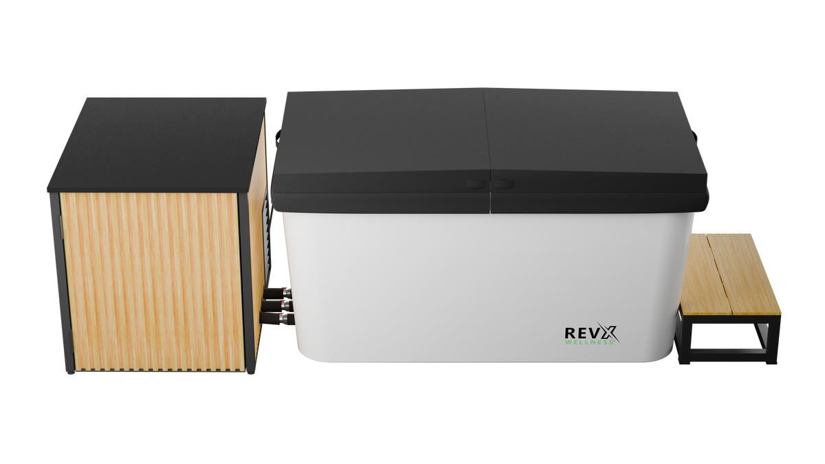 RevX X Tub Cold Plunge + 1.5HP LUX Chiller | 34" Deep, 110V