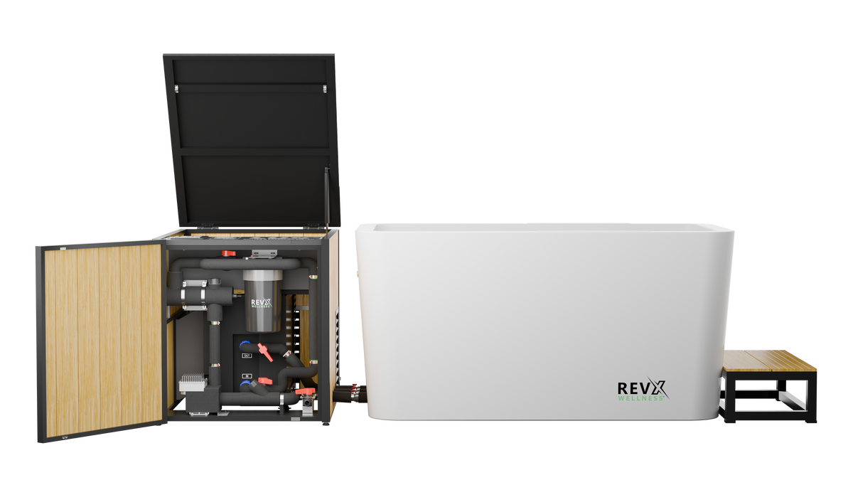 RevX X Tub Cold Plunge + 1.5HP LUX Chiller | 34" Deep, 110V