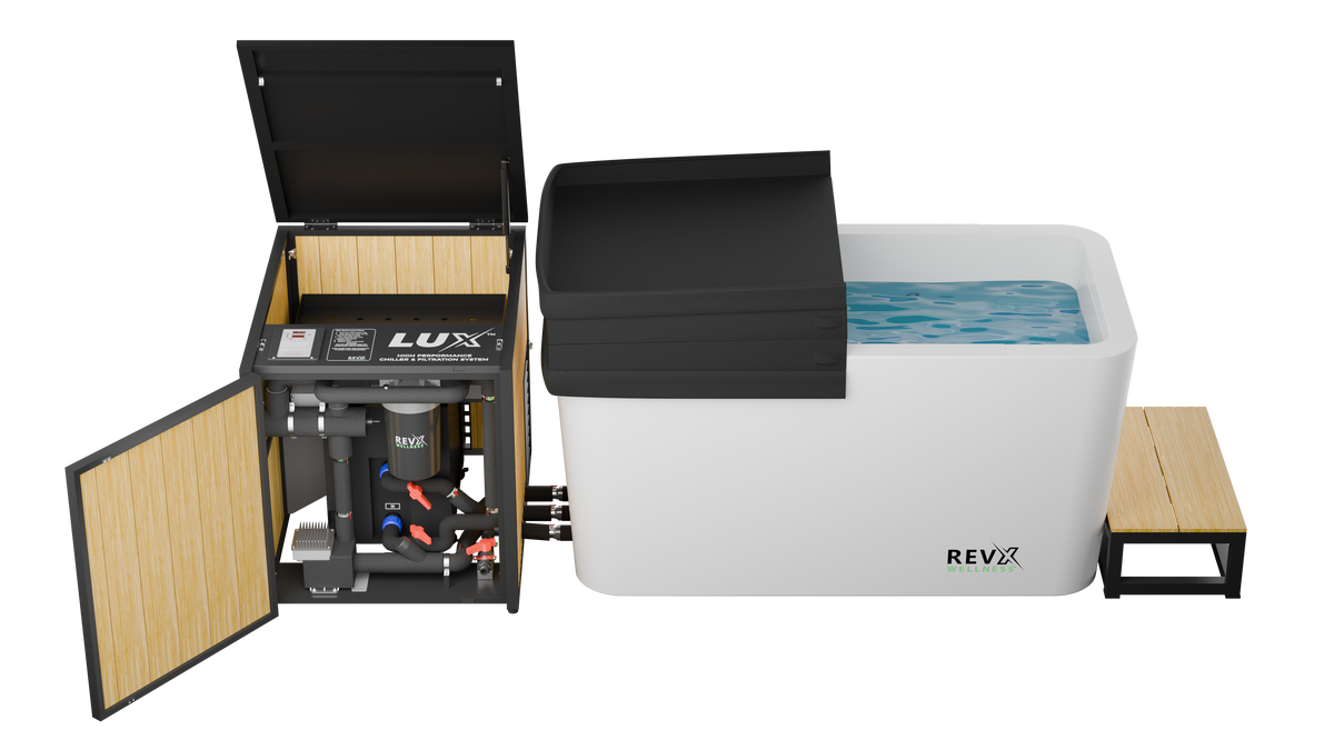 RevX X Tub Cold Plunge + 1.5HP LUX Chiller | 34" Deep, 110V