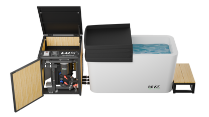 RevX X Tub Cold Plunge + 1.5HP LUX Chiller | 34" Deep, 110V